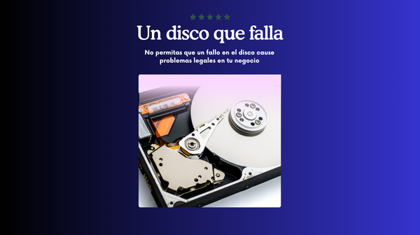 Si el disco duro de tu empresa ha fallado y contiene datos personales, tienes obligaciones legales urgentes. Descubre cómo actuar paso a paso.
