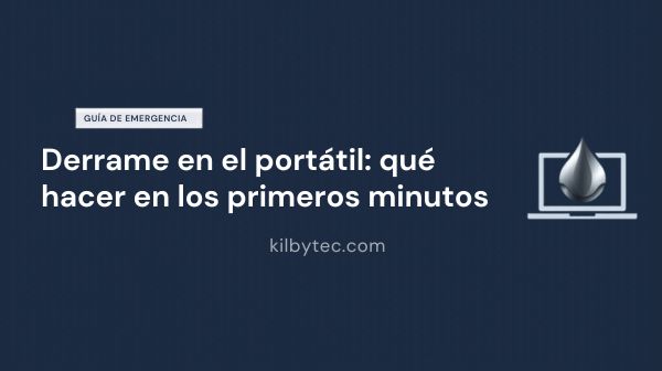 Derrame de líquido en el portátil: qué hacer en los primeros minutos y cómo se repara